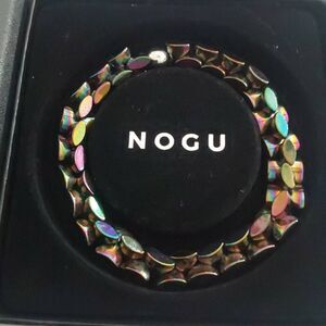 BNIB~NOGU Monroe Links Midnight Rainbow Hourglass Bracelet